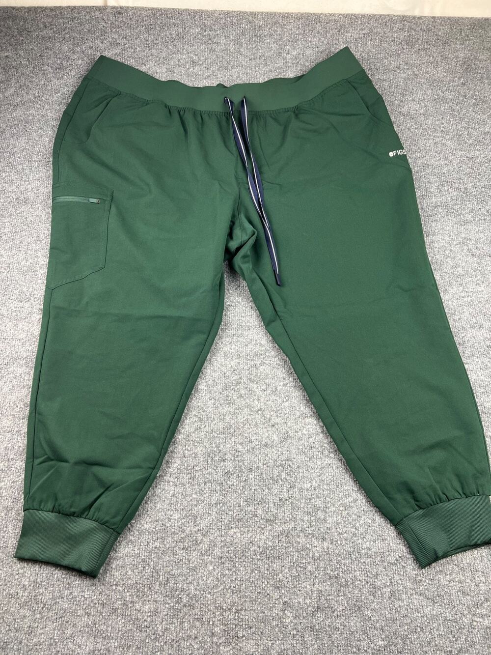 Figs Emerald Green Tech Collection Gray Drawstring 4XL #899